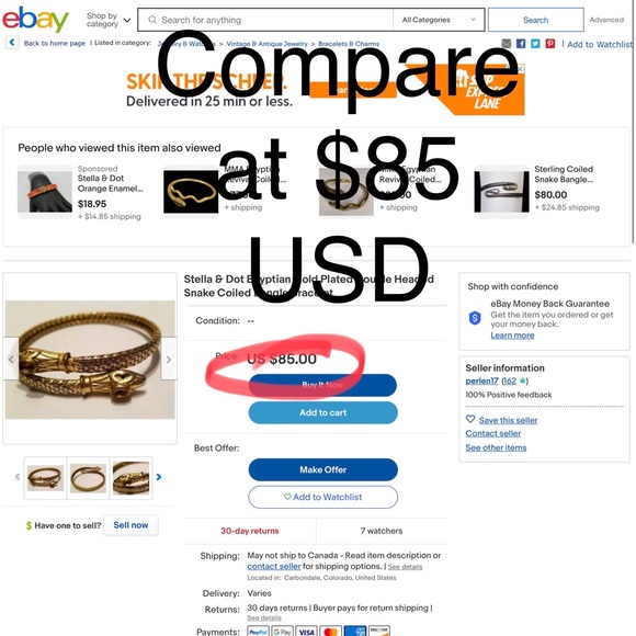 Double Headed Snake Coiled Bangle Bracelet - Picture 14 of 14